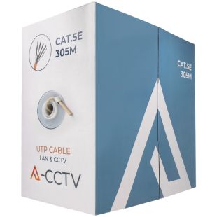 Cable UTP CAT5E Interior Blanco CCA en Bobina de 305m de A-CCTV