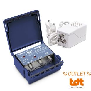 OUTLET Kit Amp. Mástil 2e UHF-VHFmix 40dB 5G + Alimentador 24Vdc