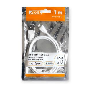 Cable USB a Lightning (Apple) 1 Metro Axil