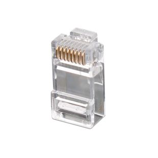 Conector RJ45 UTP Cat6 Macho Tipo Easy con Pasante de Nimo