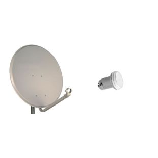 Antena parabólica 60cm + LNB single