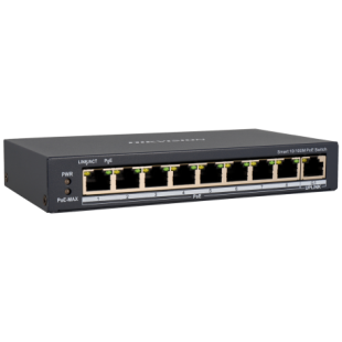 Switch 9 Puertos 1Gb 8 POE 110W de Hikvision