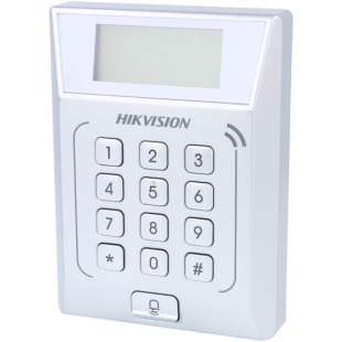 Control de Acceso Interior con Teclado/Tarjeta Mifare 13.56MHz y Pantalla LED de Hikvision