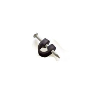 Grapa Coaxial Cerrada 7mm Negra (100u)