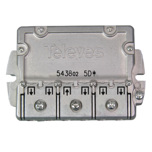 Splitter DTT-SAT 5 outputs Televes flange 543802