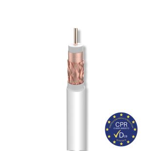 CABLE COAXIAL INTERIOR BLANCO CU/CU DCA BOBINA DE 100M 214121 DE TELEVES