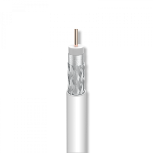 Cable Coaxial Bobina 250m T100 CU/AL PVC Blanco