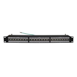 Panel Conectorizado para Rack 19'' 1U con 24 Conectores RJ45 Categoría 6A FTP Hembra de Televes