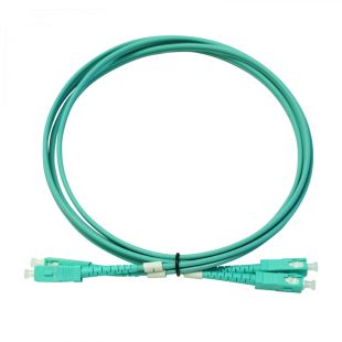 Multimode Fiber Optic Patch Cord OM3 3mm Duplex SC/PC LSFH 2m