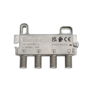 Derivador 2 Salidas Conector F 20 dB Televes