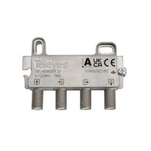 Derivador 2 Salidas Terminal CATV Conector F 18dB de Televes