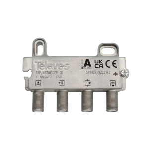 Derivador 2 Salidas Terminal CATV Conector F 27dB de Televes