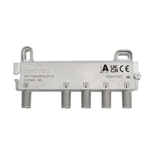 TEL519604 Repartidor de 4 Salidas TDT con Conector F 9 dB de  Televes
