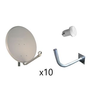 Kit Parabólica 60cm Daxis + LNB + Soporte (x10)