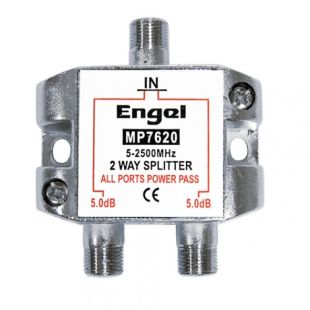 DTT-SAT F 2-Way Splitter 5dB DC pass Engel