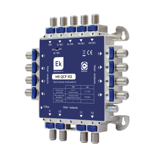 Multiswitch Estrella/Final de Cascada 5Ex12S Sat/Terr 17dB QuiCoax F de EK