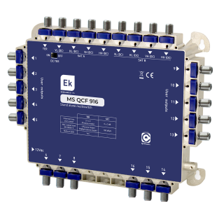 Multiswitch Estrella/Final de Cascada 9Ex16S Sat/Terr 21dB QuiCoax F de EK