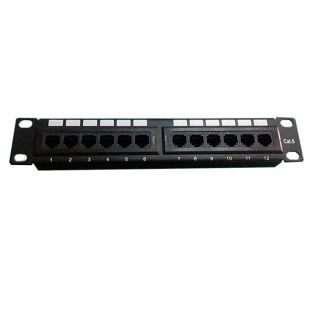 Patch Panel 10" 12 puertos Cat 6 UTP Powergreen PAT-06012-ST