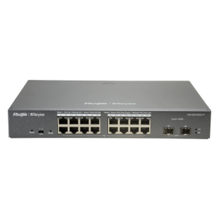 Manageable Switch 16 Ports 1GB POE+ and 2 SPF Uplink 240W Rackable by Reyee