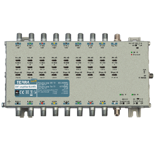 Amplificador Línea Telealimentado 8 FI + terrestre, 22dB 114 dBµV