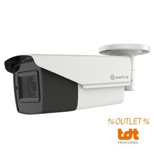 Cámara Bullet Híbrida 5Mpx Varifocal Motorizada 2.7-13.5mm IR 80m de Safire OUTLET