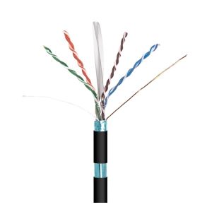 Cable FTP CAT6 Exterior Negro Cca Cpr:  Fca PE Bobina 100m de Nimo