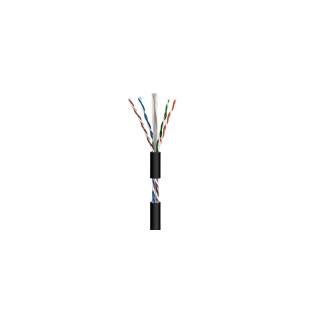 Cable UTP Cat 6 CCA Outdoor PE Black (100m)