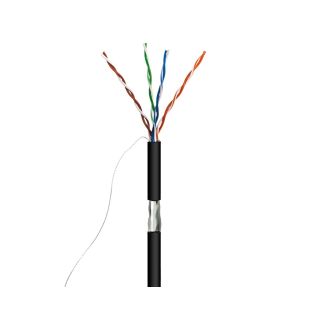 Cable FTP CAT5E Exterior Negro CCA CPR FCA en Bobina de 1000m de Nimo